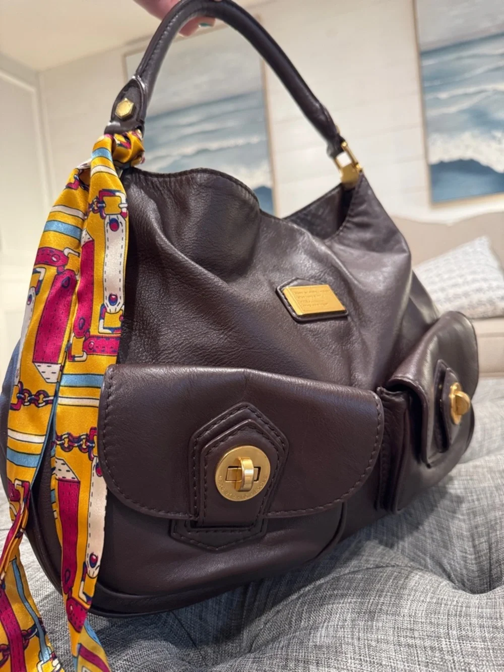 Marc Jacobs Bag Vintage Brown Leather Hobo